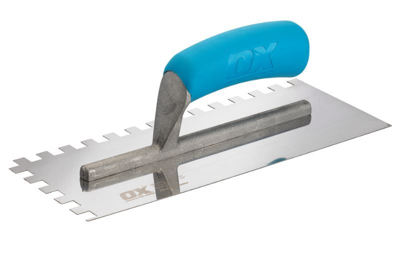 Ox Trade Notched Stainless Stell Trowel - 10mm