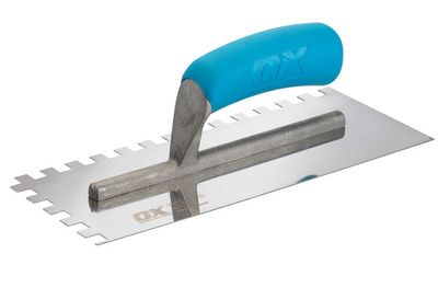 Ox Trade Notched Stainless Stell Trowel - 10mm