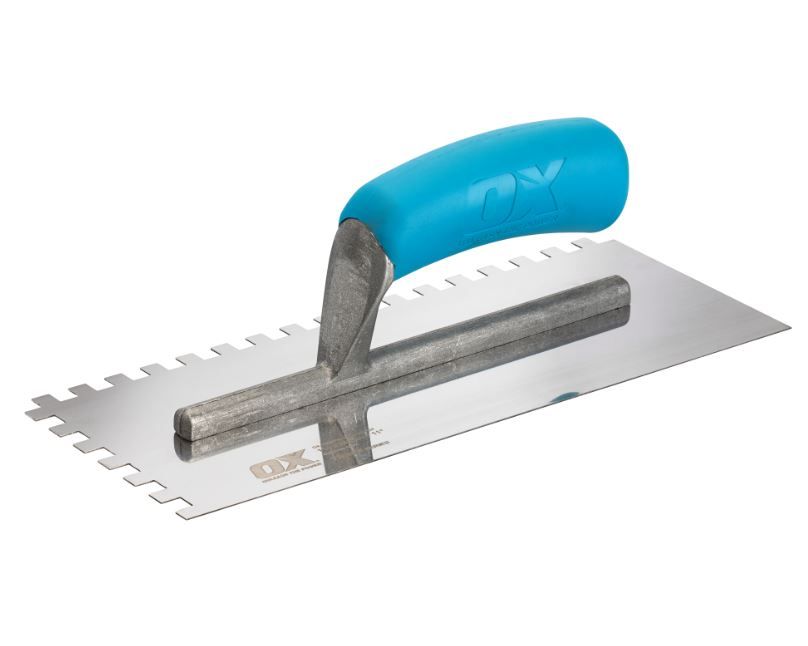 Ox Trade Notched Stainless Stell Trowel - 8mm