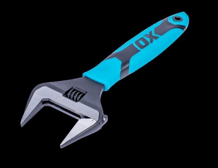 Ox Pro Ultra Wide Jaw Adjustable Wrench - 250mm /10"