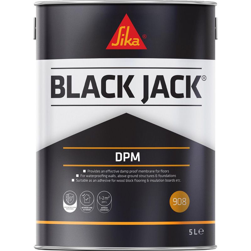 Sika Black Jack 908 Black D.P.M 5 Litre