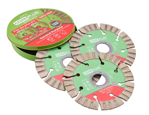 Coreplus 115mm Diamond Cutting Blades (3 Pack)