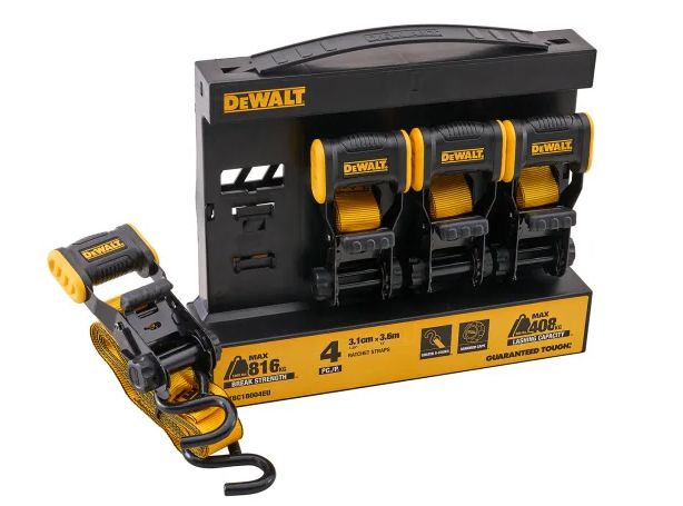 DeWalt 4 Piece Ratchet Strap Set