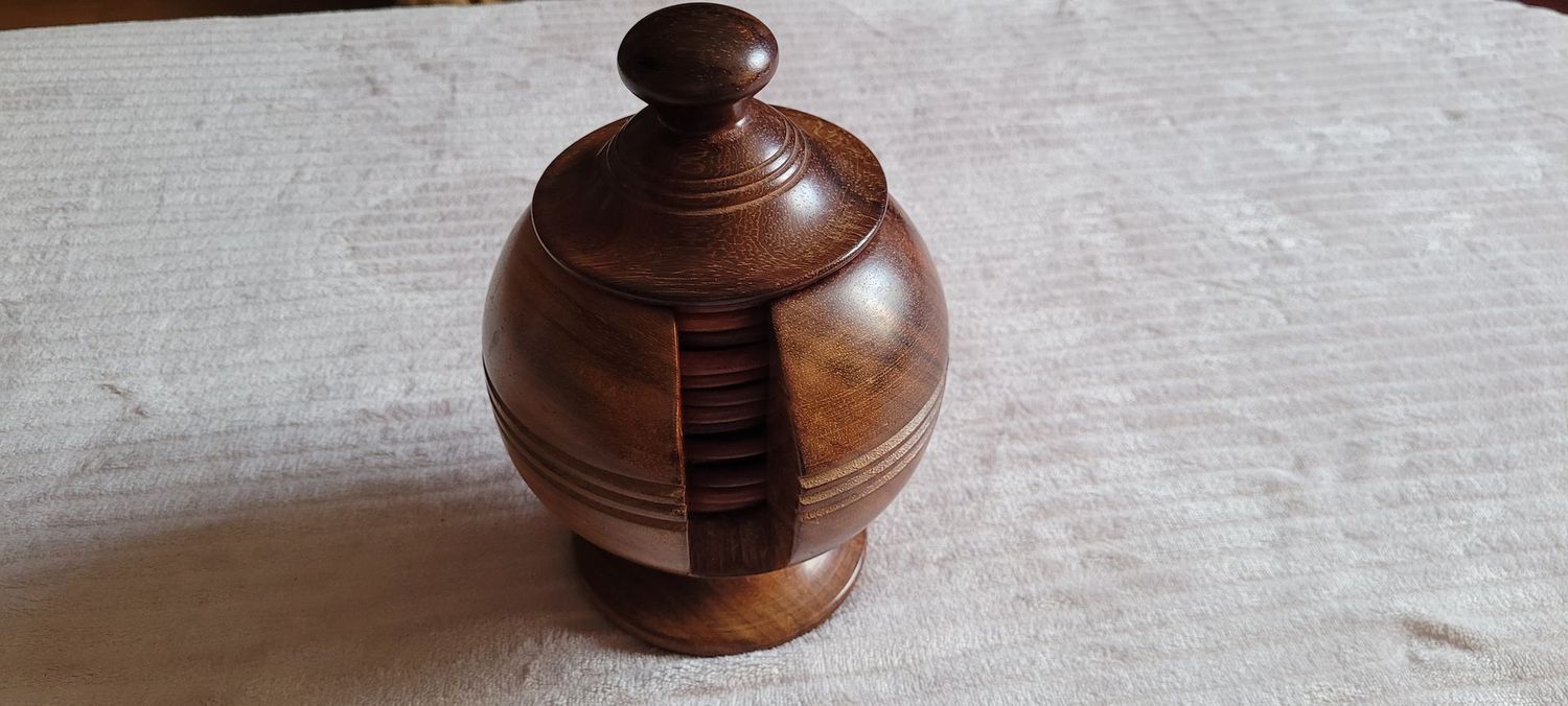 porte sous verres en bois exotique