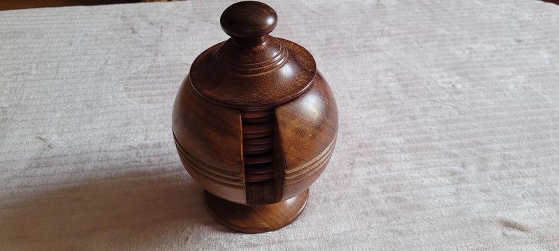 porte sous verres en bois exotique