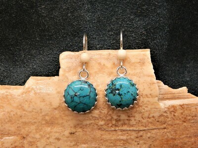 Turquoise Cabochons/Mammoth Ivory