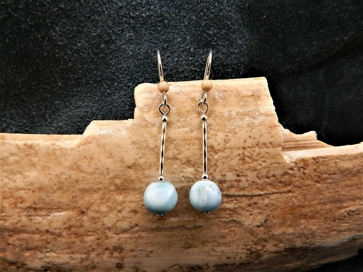Larimar/Mammoth Ivory Beads