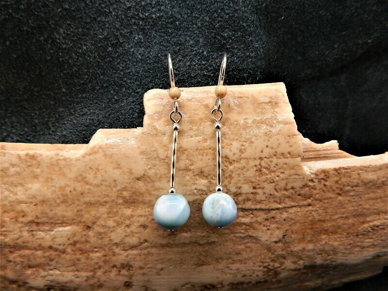Larimar/Mammoth Ivory Beads
