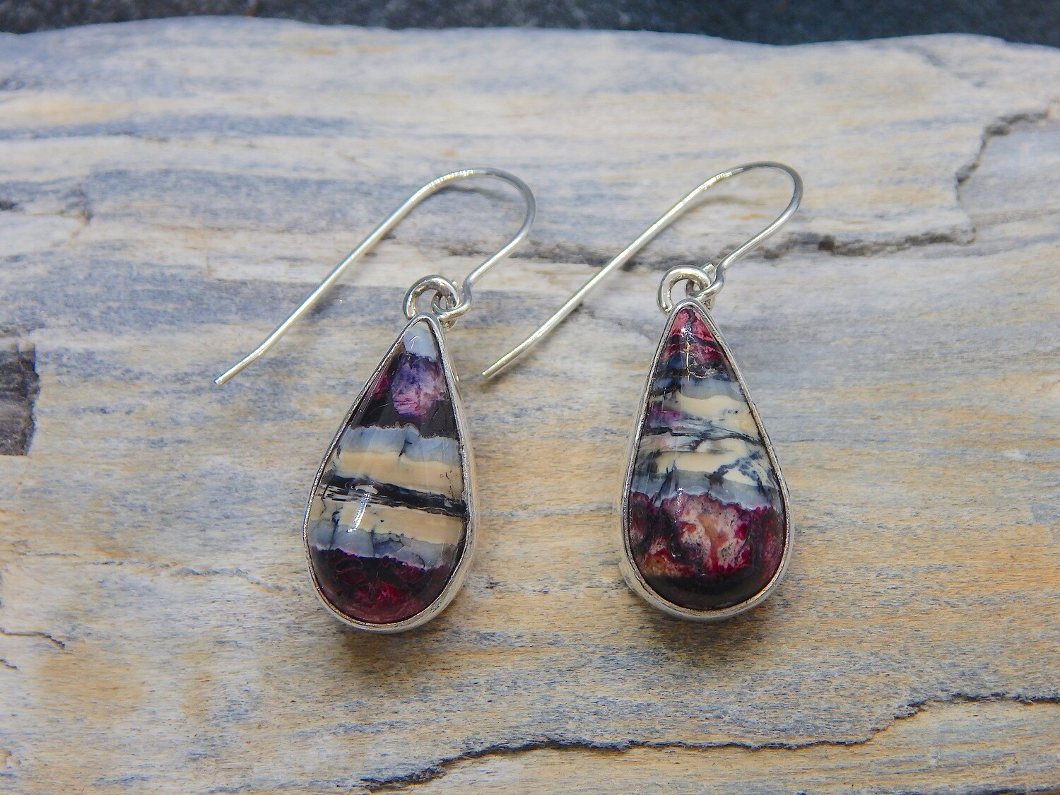 Woolly Mammoth Tooth Teardrop Earrings