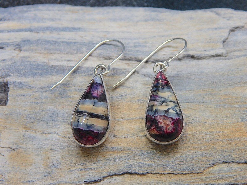 Woolly Mammoth Tooth Teardrop Earrings