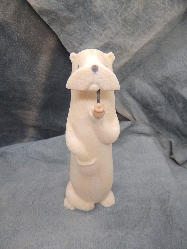 River Otter with Tobacco Pipe