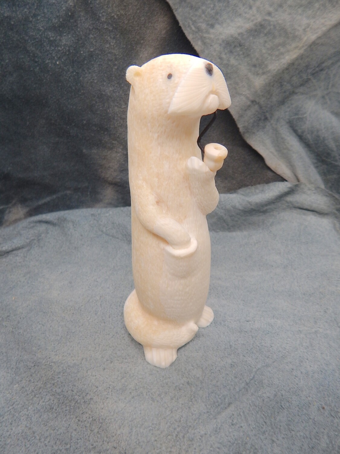 River Otter with Tobacco Pipe