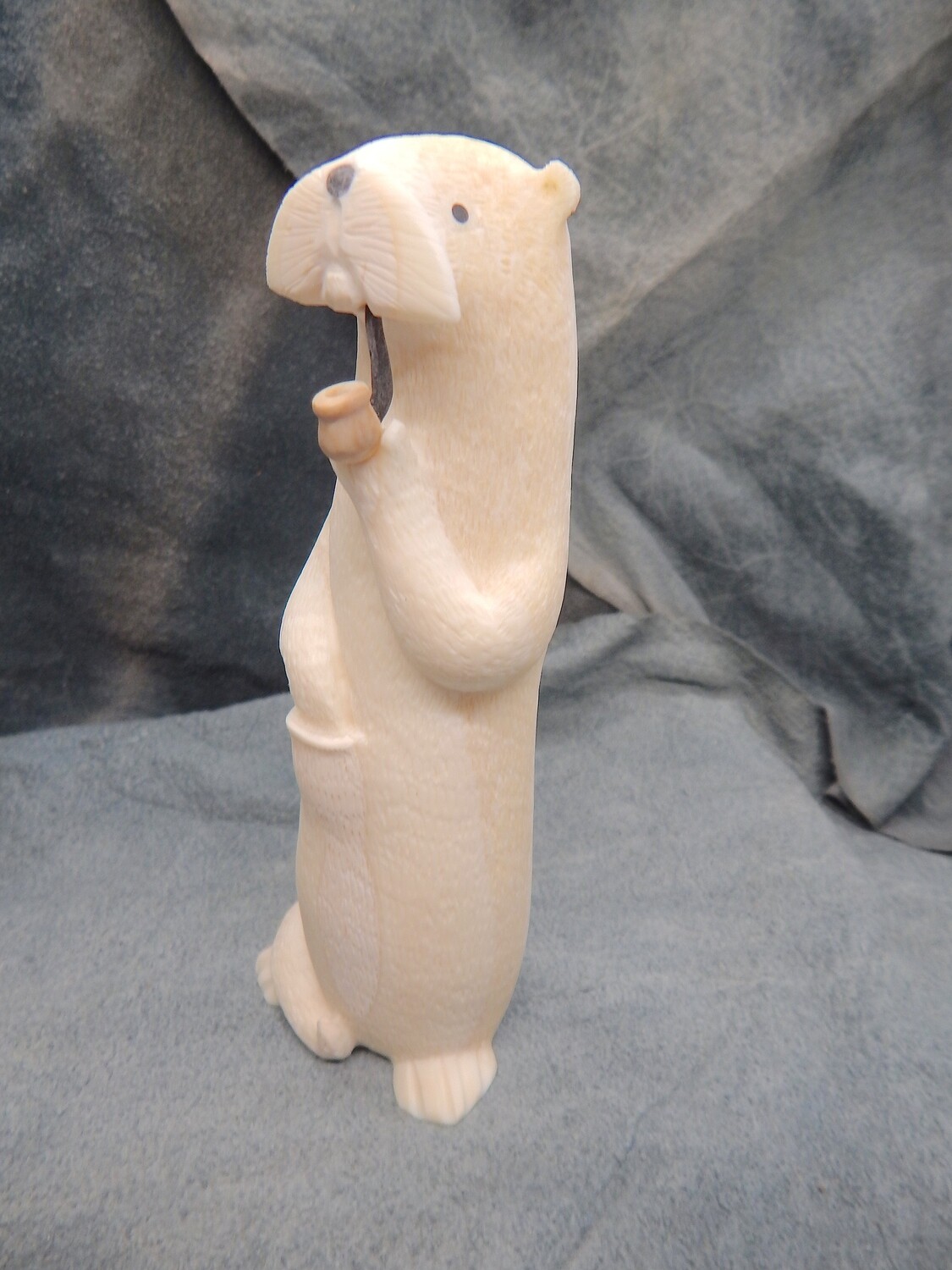 River Otter with Tobacco Pipe
