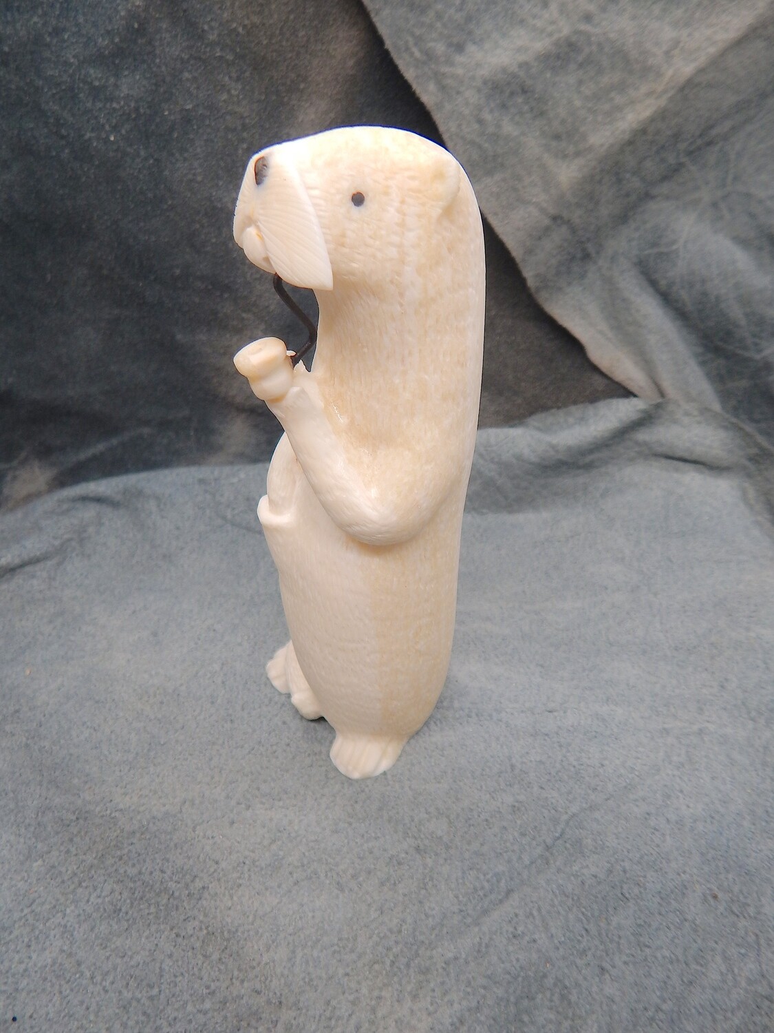 River Otter with Tobacco Pipe