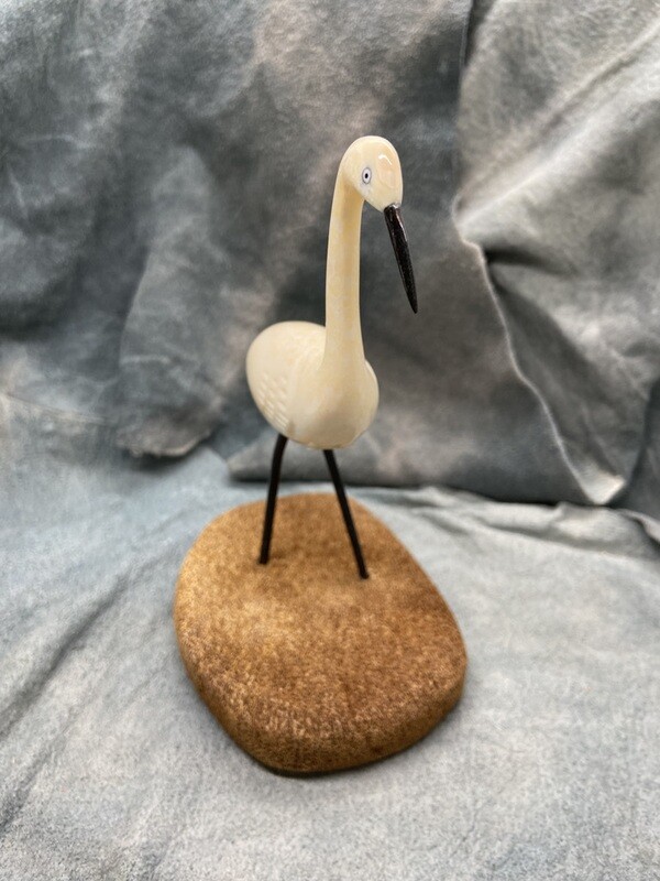 Sandhill Crane on Whale Baleen