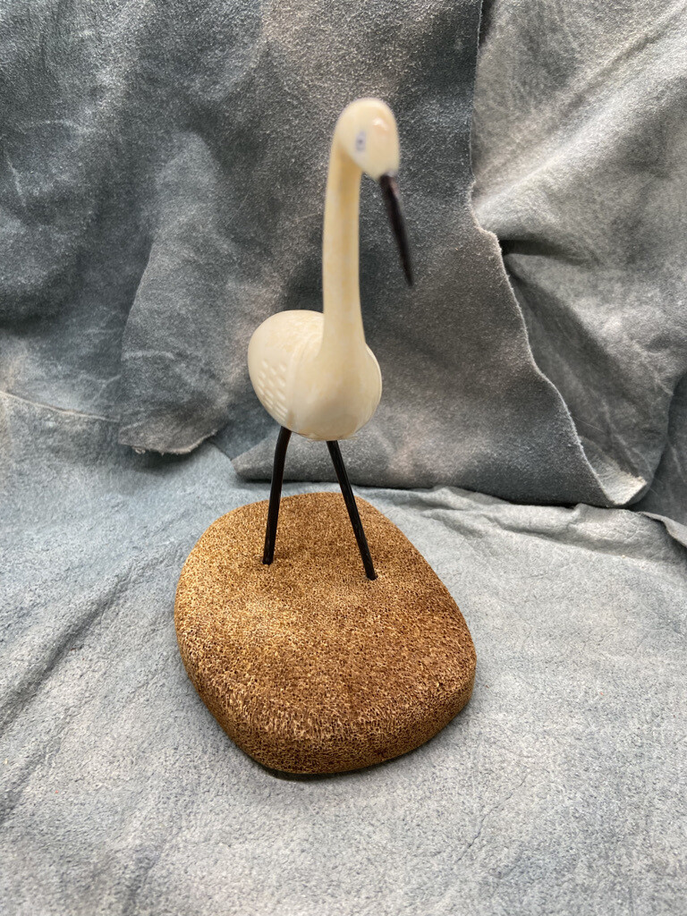 Sandhill Crane on Whale Baleen