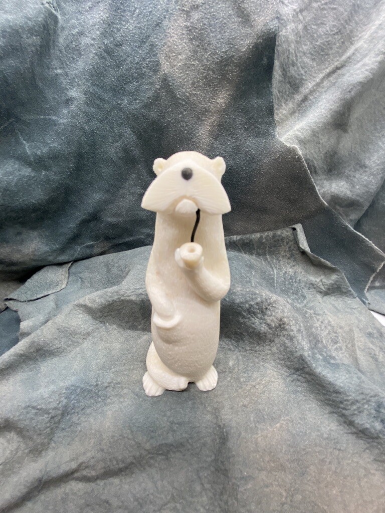 River Otter with Tobacco Pipe