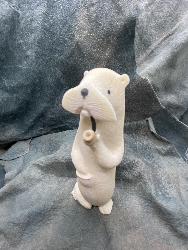 River Otter with Tobacco Pipe