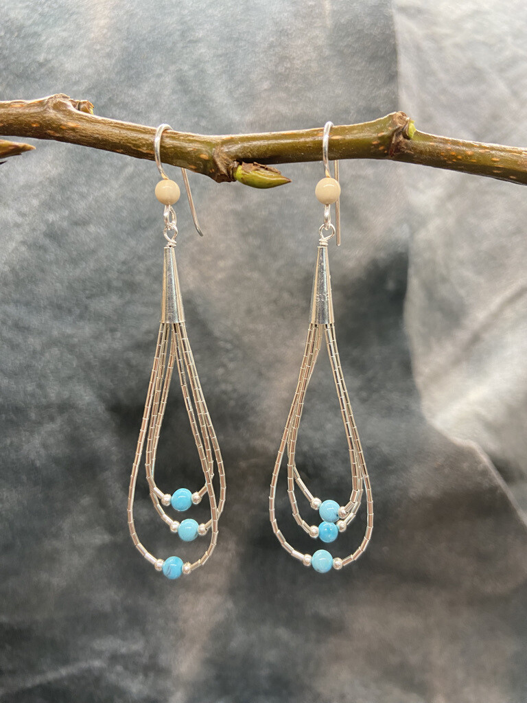 4mm Larimar Bead Triple Loop