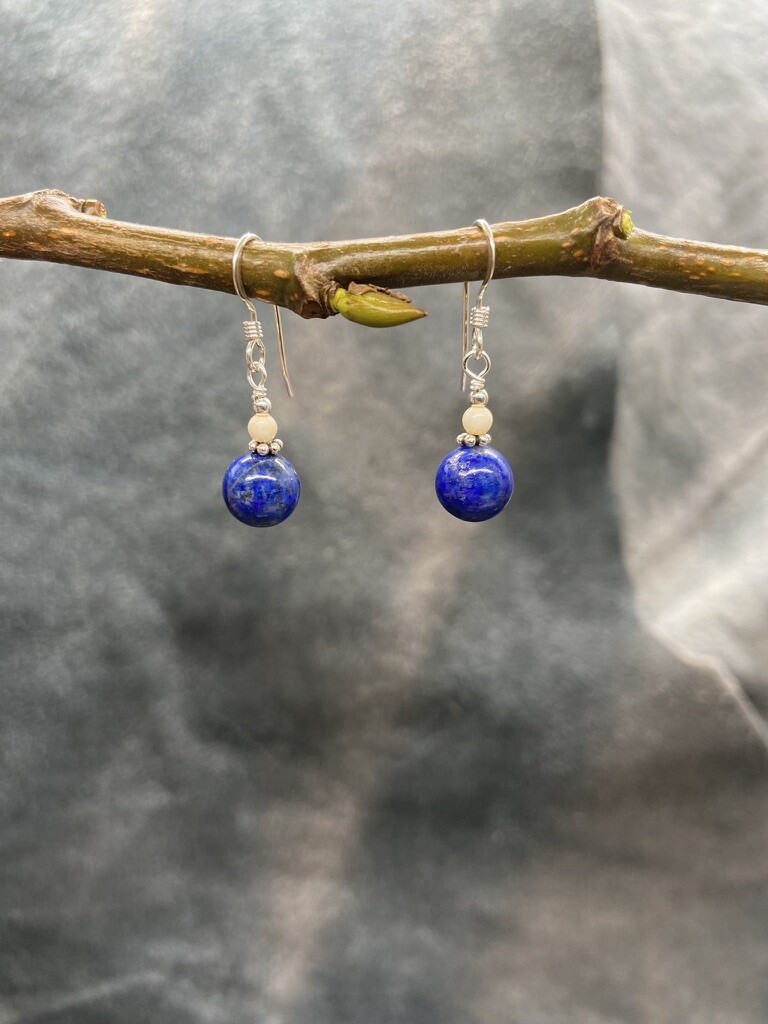 8mm Denim Lapis Dangle