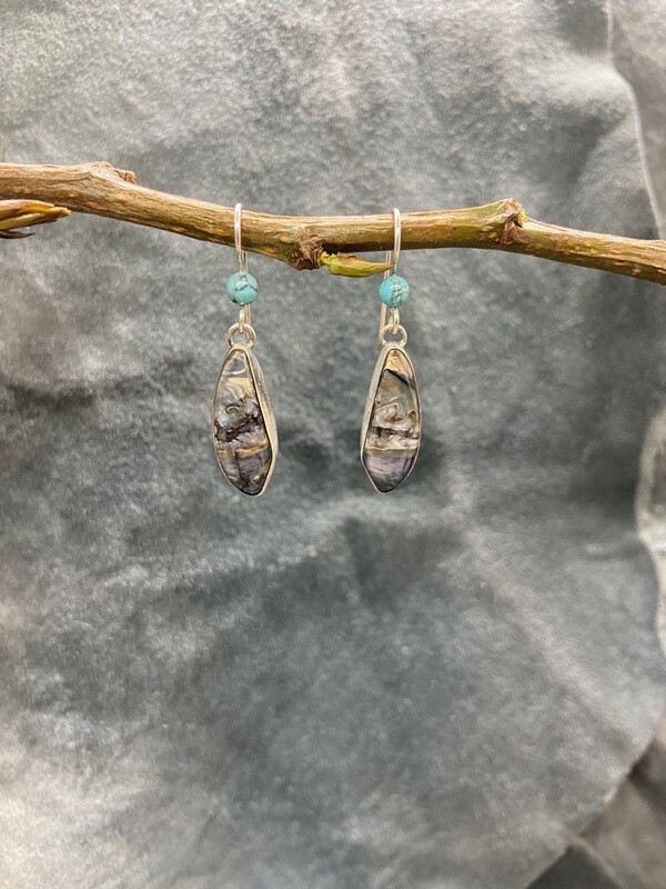 Mammoth Tooth &amp; 4mm Turquoise Bead
