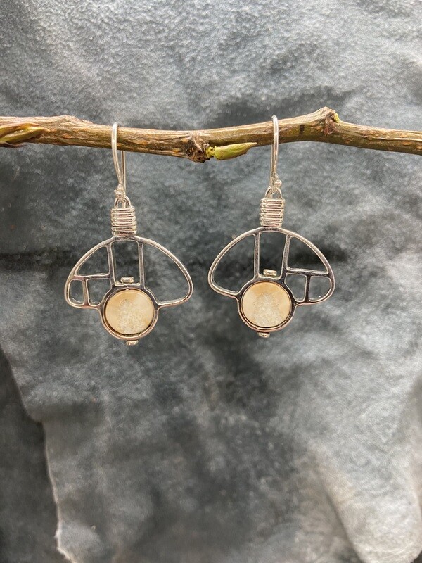 Fossilized Walrus Ivory Earrings