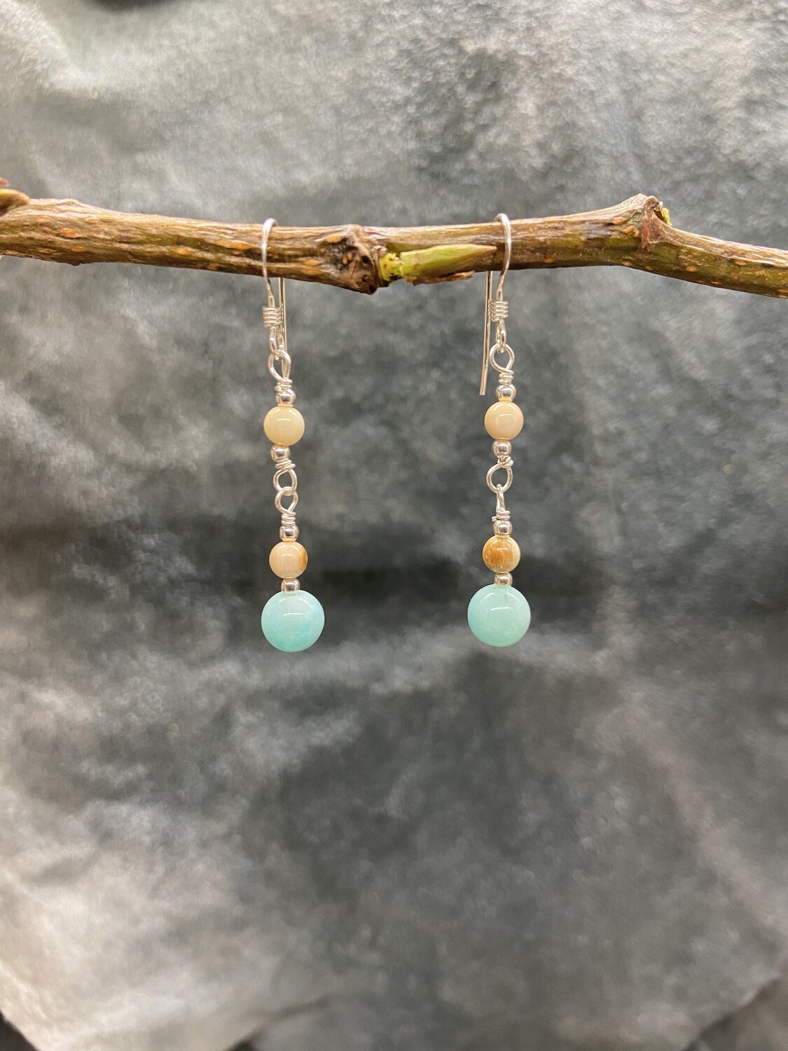 Larimar Beads/Mammoth Ivory Beads