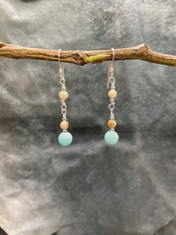 Larimar Beads/Mammoth Ivory Beads
