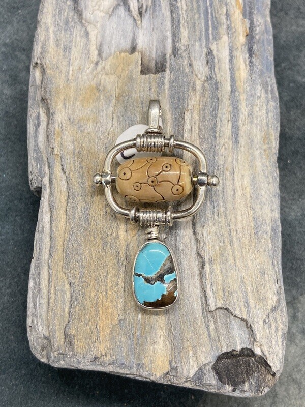 Fossil Walrus Ivory &amp; Turquoise