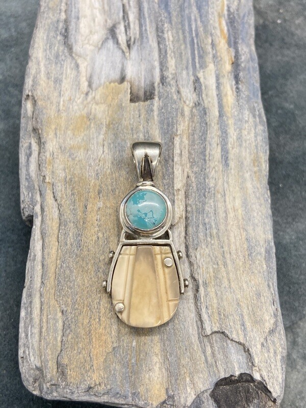 Fossilized Walrus Ivory &amp; Turquoise