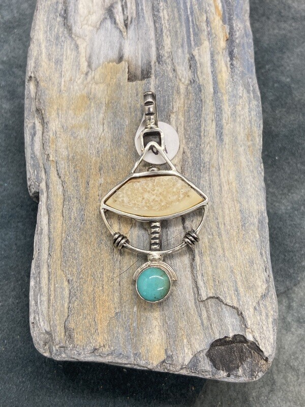 Fossilized Walrus Ivory &amp; Turquoise