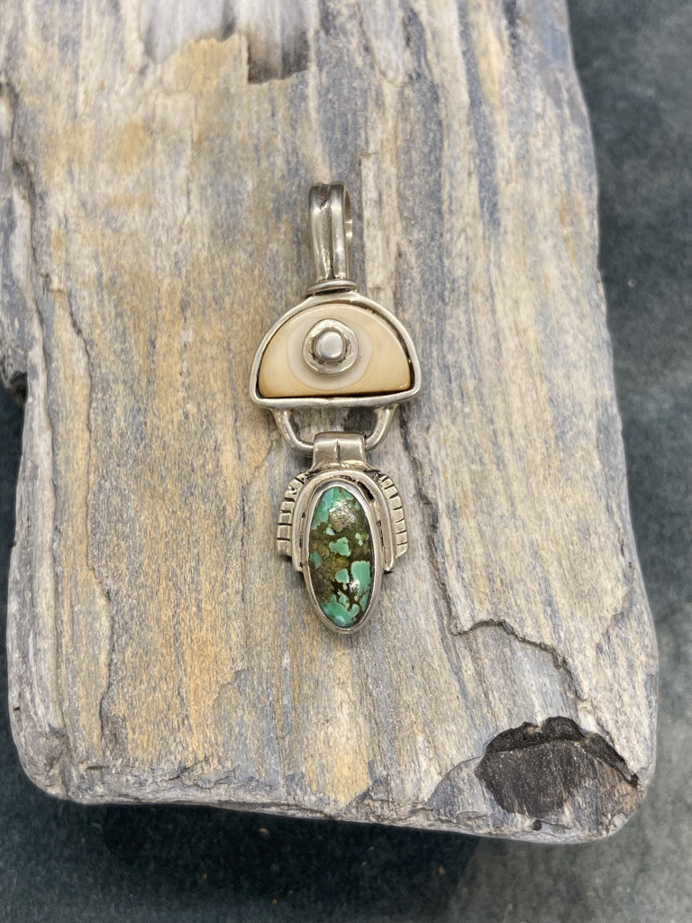 Fossilized Walrus Tusk &amp; Turquoise