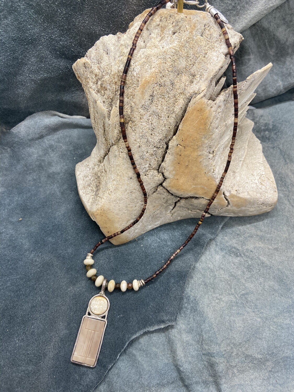 Woolly Mammoth &amp; Fossilized Walrus Ivory Necklace
