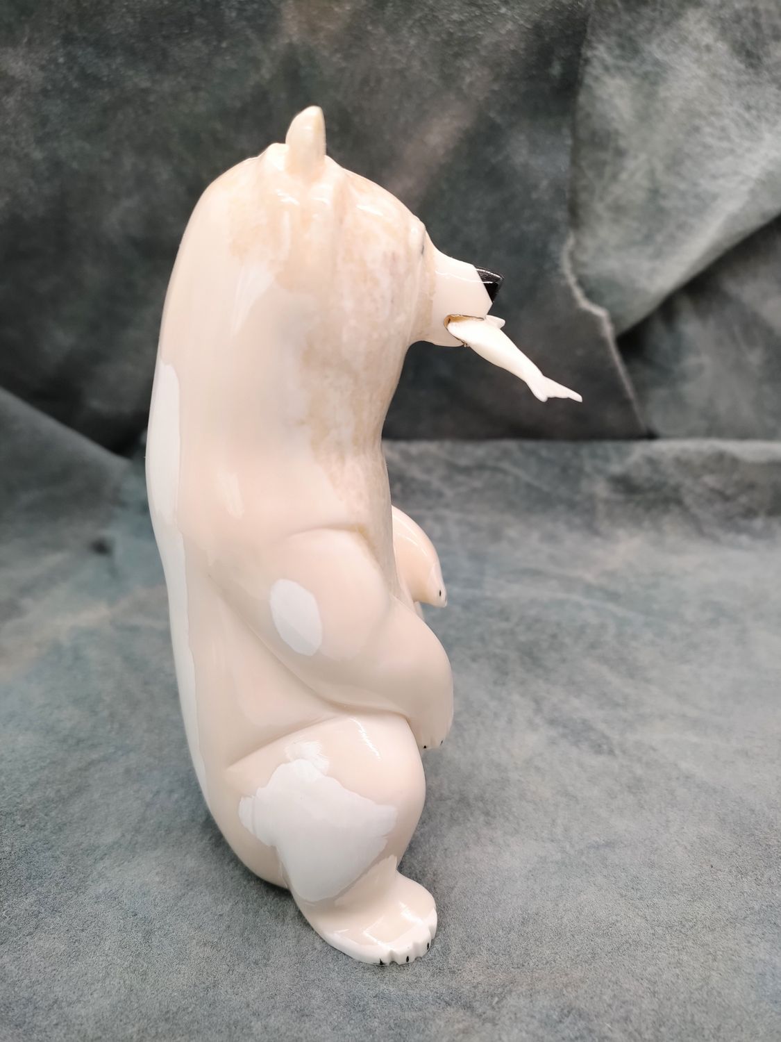 Sitting Bear with Fish
