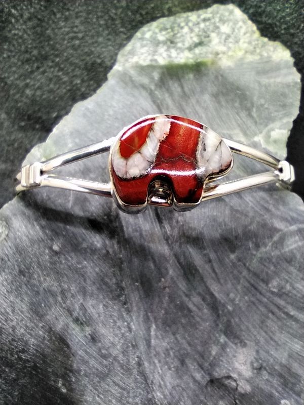 Fossilized Woolly Mammoth Tooth Cuff Bracelet