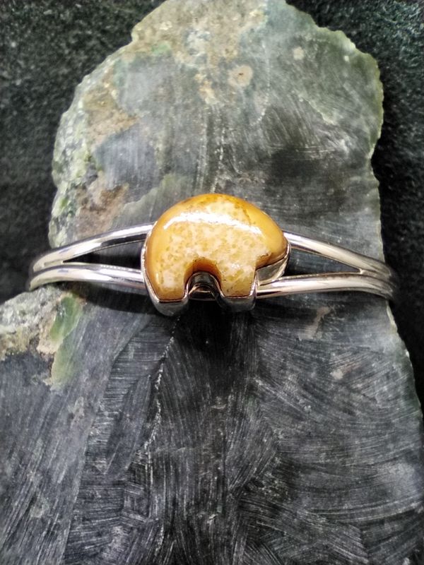 Fossilized Walrus Ivory Cuff Bracelet
