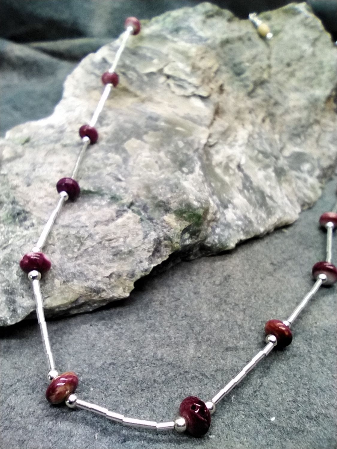 Spiny Oyster Beaded Necklace