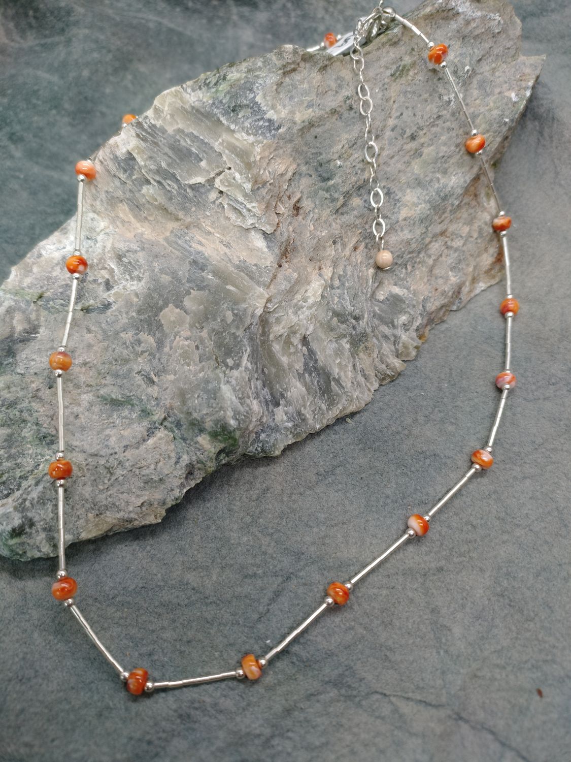 Spiny Oyster Beaded Necklace