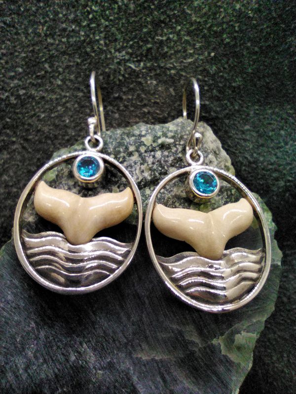 &quot;Moonlit Whale Tail&quot; Earrings
