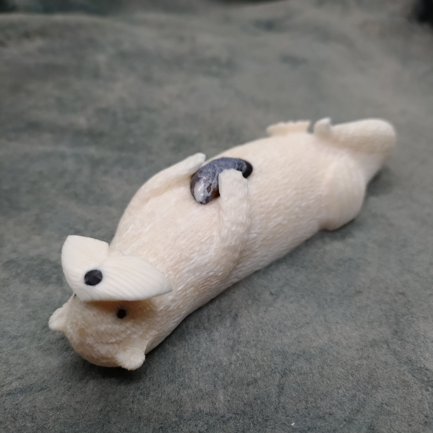 Floating Sea Otter with Mussel