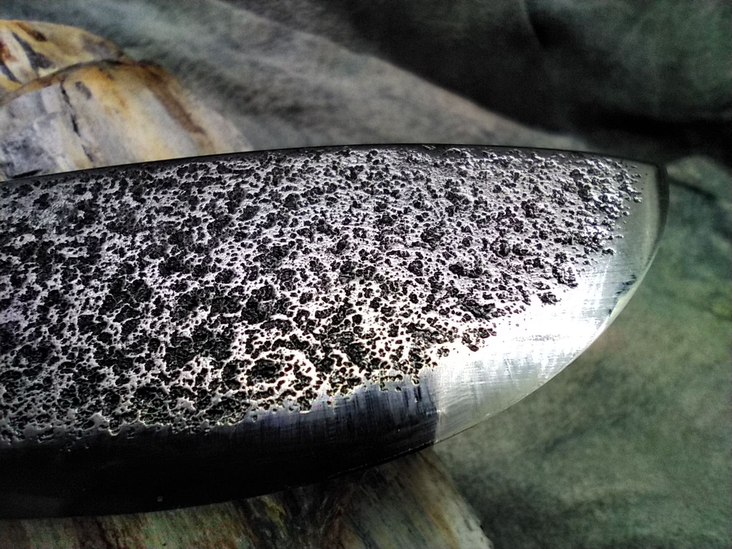 High Carbon Steel and Shed Caribou Antler Skinning Knife