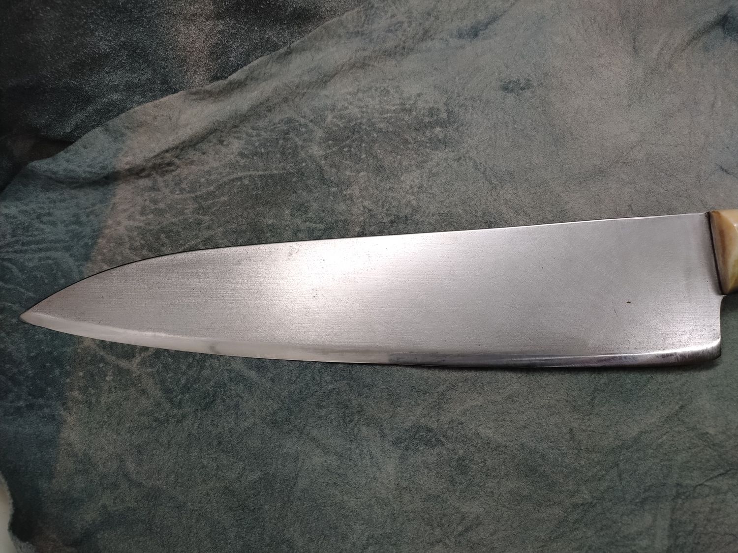 High Carbon Steel and Shed Caribou Antler Chef Knife