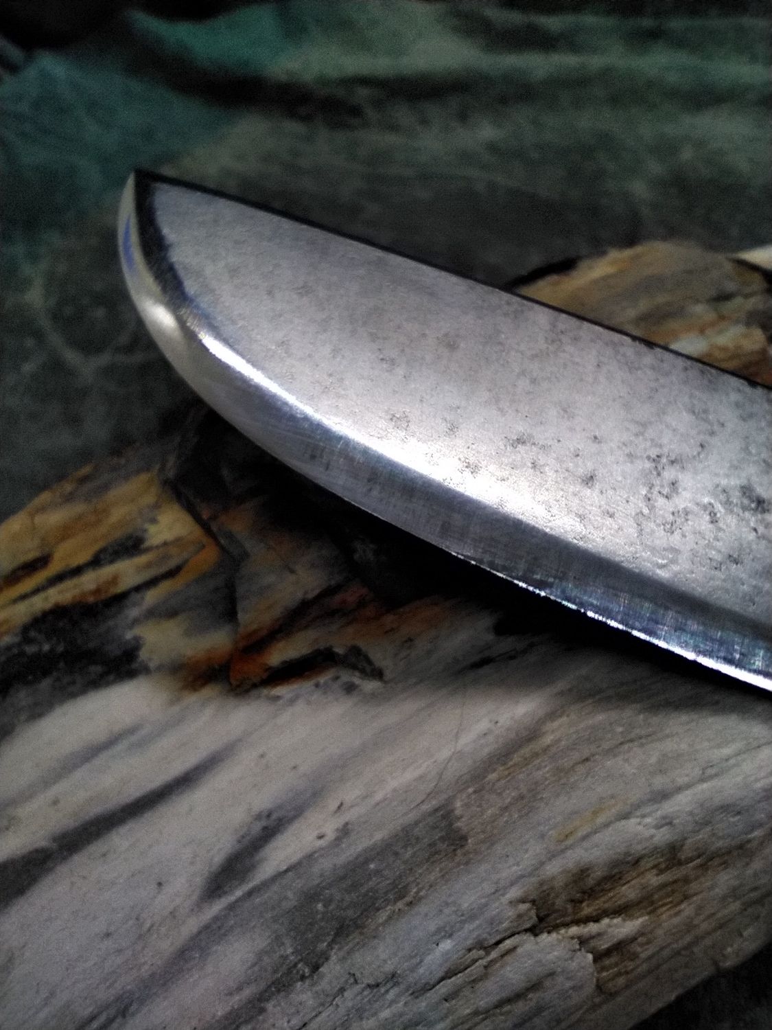 High Carbon Steel and Shed Caribou Antler Eskimo Knife
