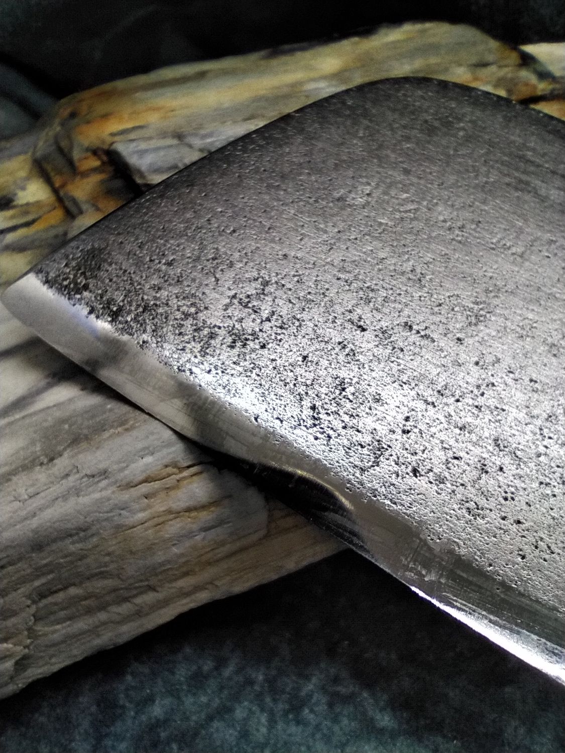 High Carbon Steel and Shed Caribou Antler Cleaver Knife