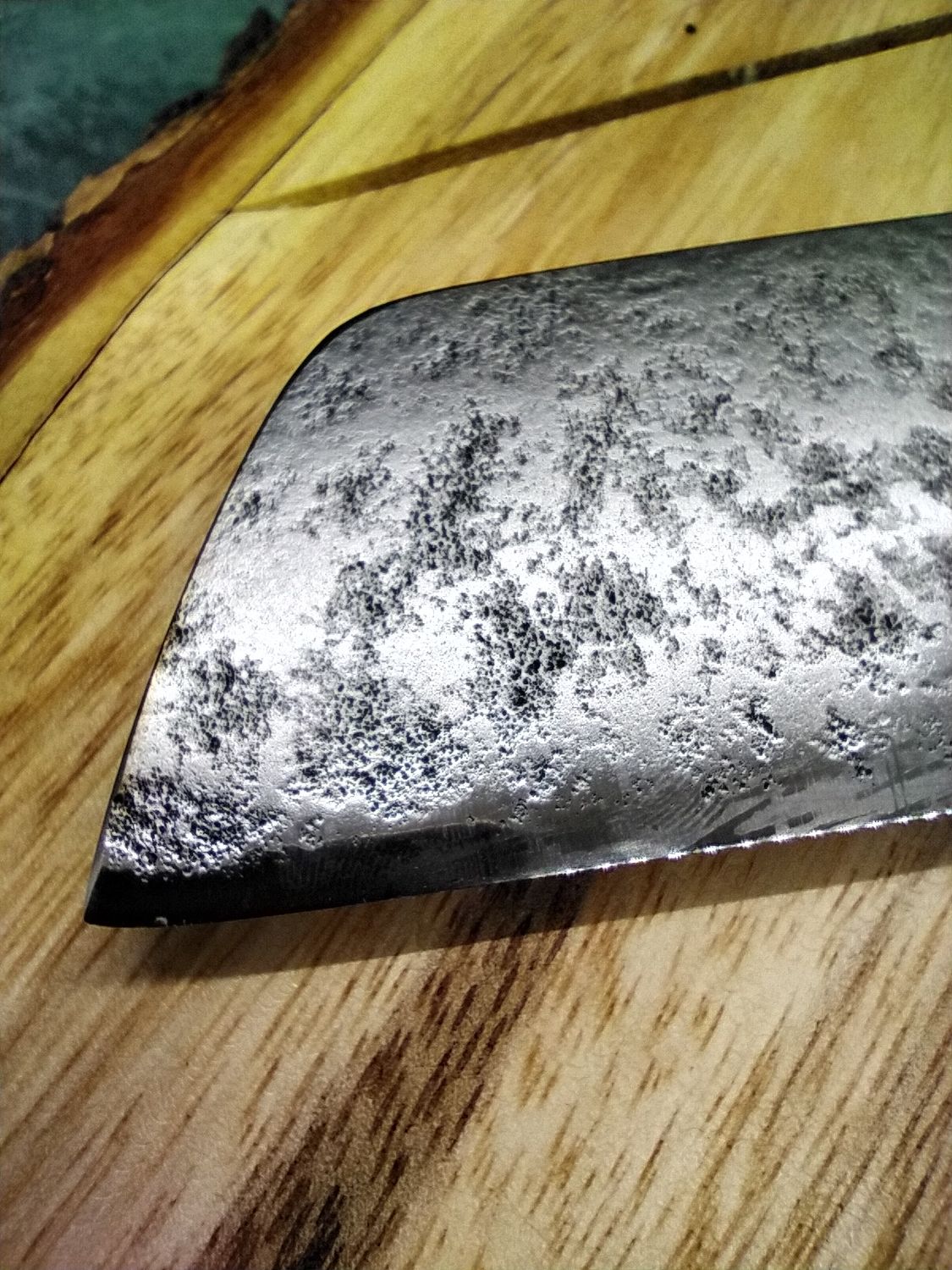 High Carbon Steel and Shed Caribou Antler Cleaver Knife