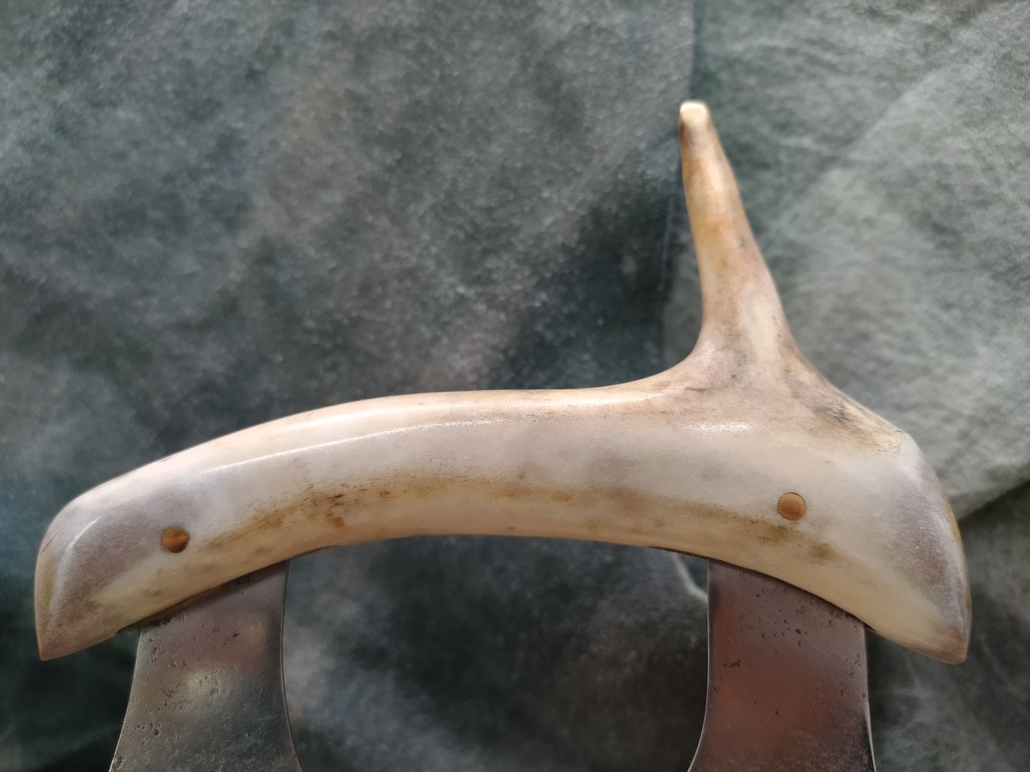 High Carbon Steel and Shed Caribou Antler Nunivak Ulu