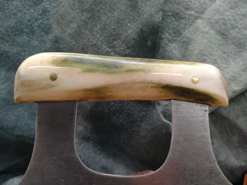 High Carbon Steel and Shed Caribou Antler Nunivak Ulu