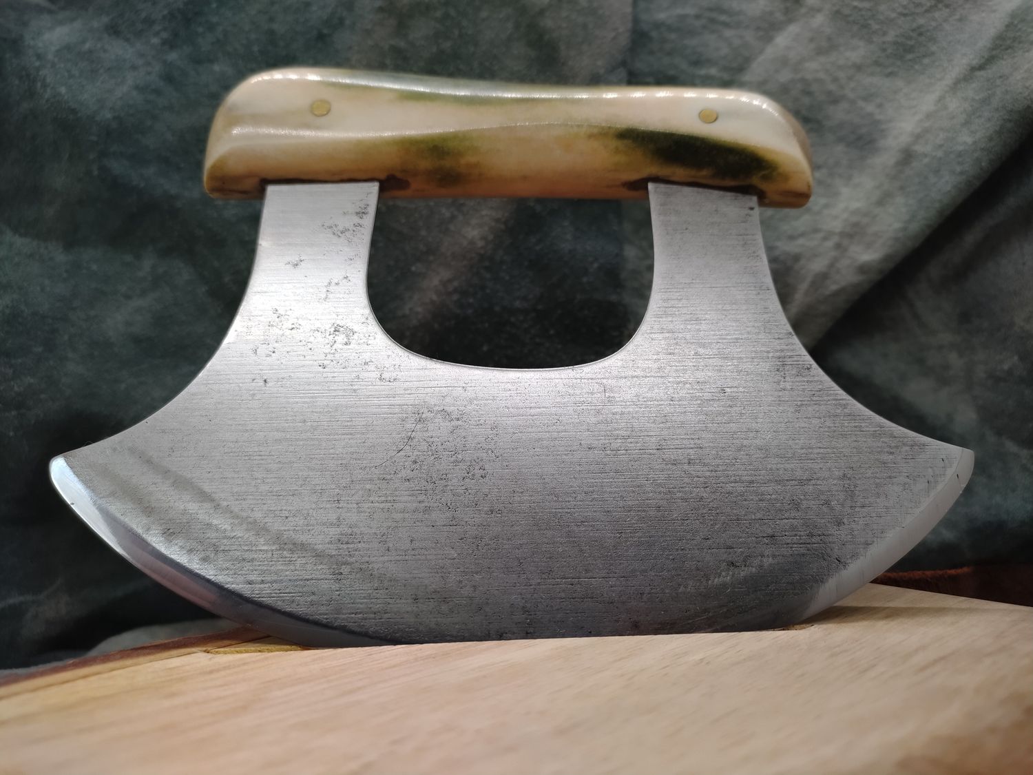 High Carbon Steel and Shed Caribou Antler Nunivak Ulu
