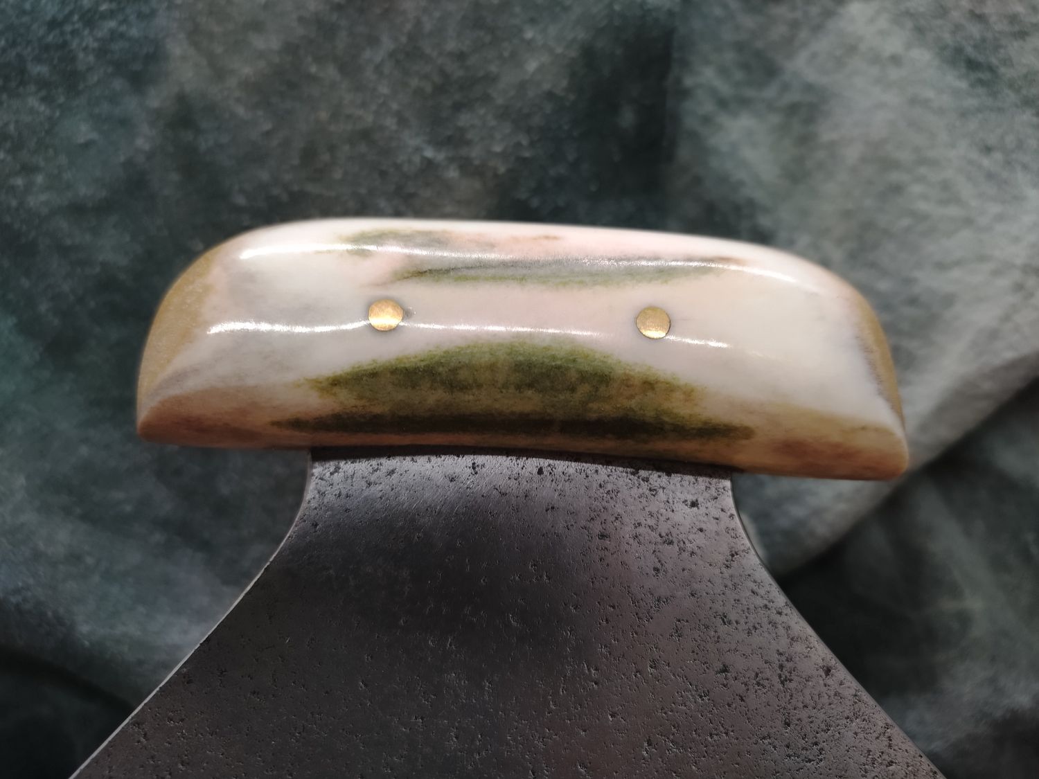 High Carbon Steel and Shed Caribou Antler Fish River Ulu