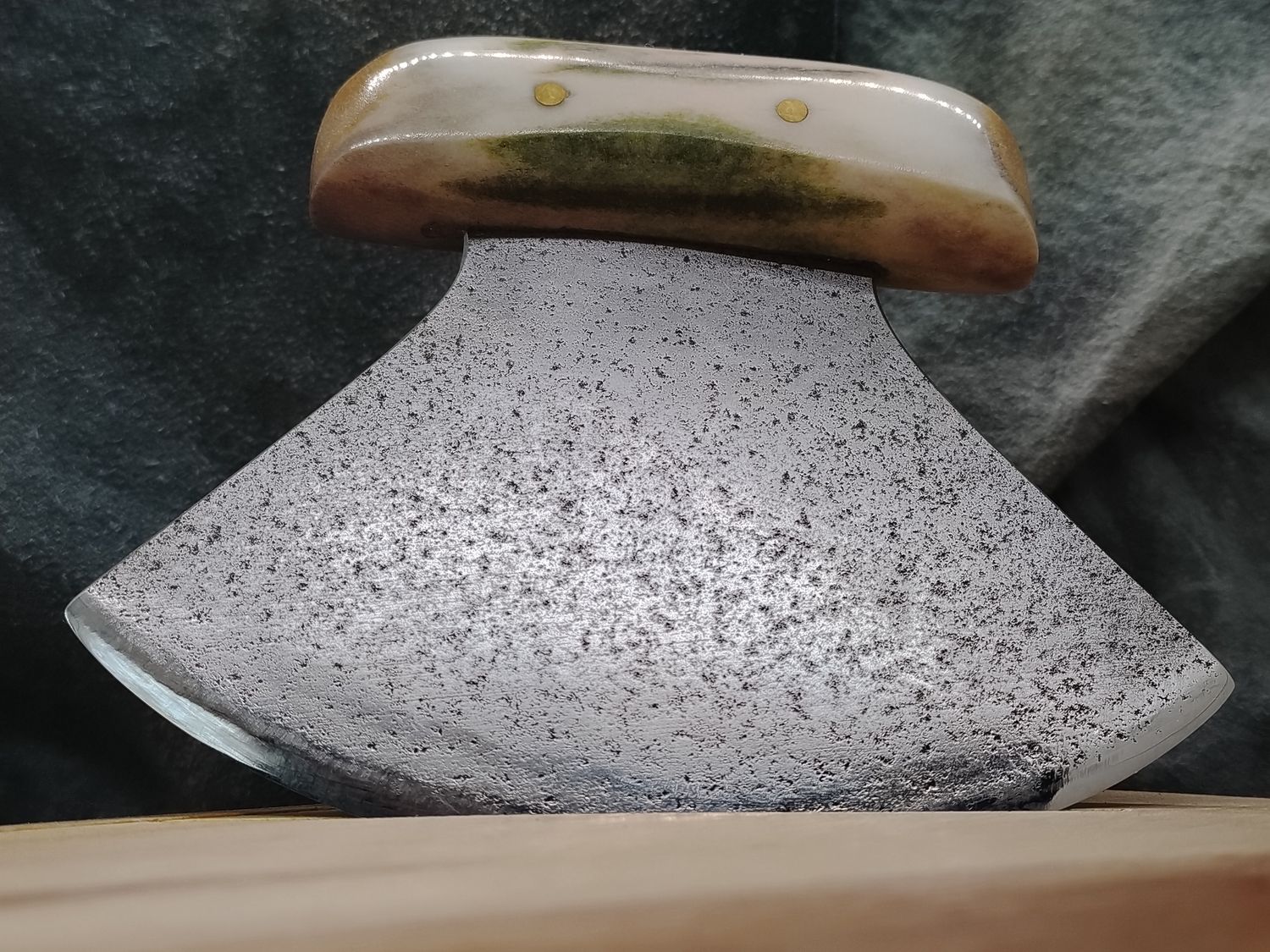 High Carbon Steel and Shed Caribou Antler Fish River Ulu